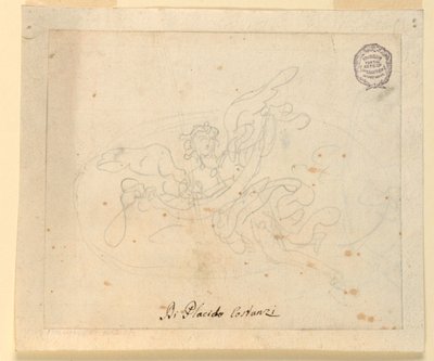 Boceto para un ángel volador de Placido Costanzi