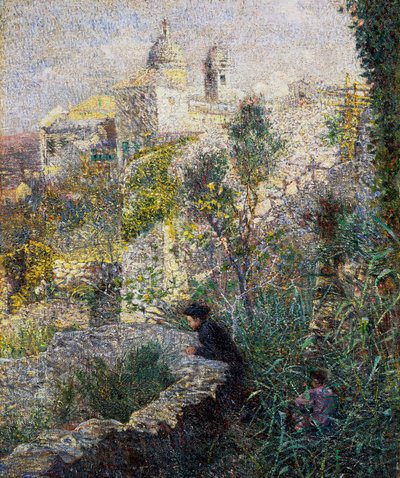Mañana de abril en Liguria o Olivos en Albaro de Plinio Nomellini