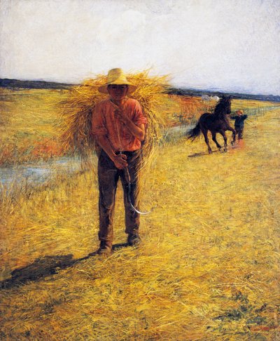Cosecha de heno de Plinio Nomellini