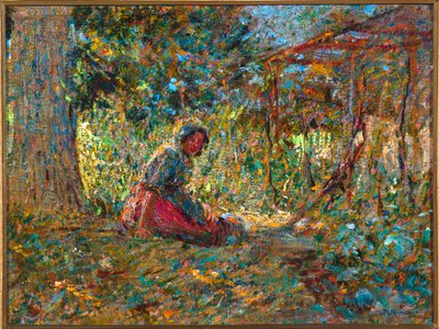 En el jardín, c.1891 de Plinio Nomellini
