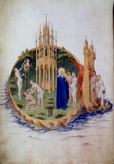 El pecado original, Adán y Eva expulsados del Paraíso Miniatura en 