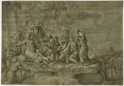Adoración de los pastores de Polidoro da Caravaggio
