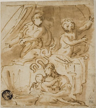 Nacimiento de Alejandro de Polidoro da Caravaggio