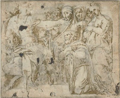La familia de Darío ante Alejandro de Polidoro da Caravaggio