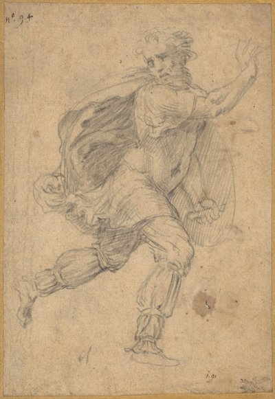 Bárbaro huyendo de Polidoro da Caravaggio