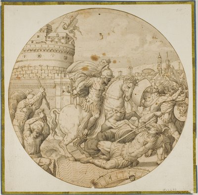 Horacio en el puente de Polidoro da Caravaggio