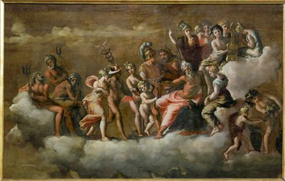 Psique recibió en el Olimpo ... de Polidoro da Caravaggio