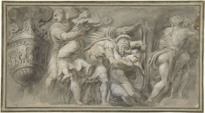 Robo de la virgen de Sabine de Polidoro da Caravaggio