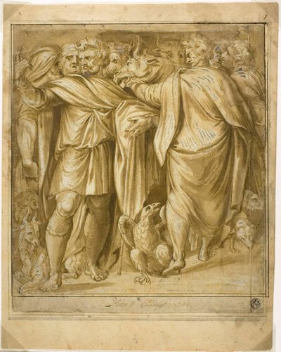 Escena sacrificial de Polidoro da Caravaggio