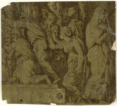 Historia de Niobe: Adoradores; Latona de Polidoro da Caravaggio
