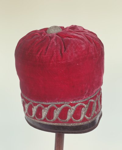 Gorra de iglesia ortodoxa supuestamente usada por Napoleón (1769-1821) al cruzar el río Berezyna en 1812 de Polish School