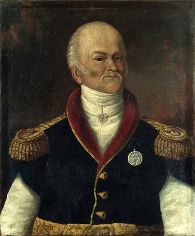 Retrato del general Francois Xavier Krasicki (1774-1844). (Retrato del General Ksawery Franciszek Krasicki). Pintura anónima, huile sur toile de Polish School