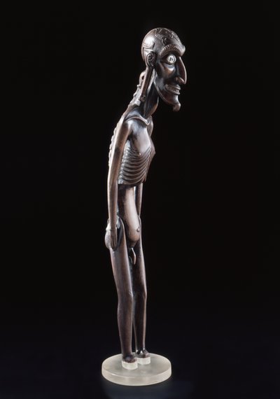 Figura de madera tallada en forma de hombre, de la Isla de Pascua, antes de 1894 de Polynesian School