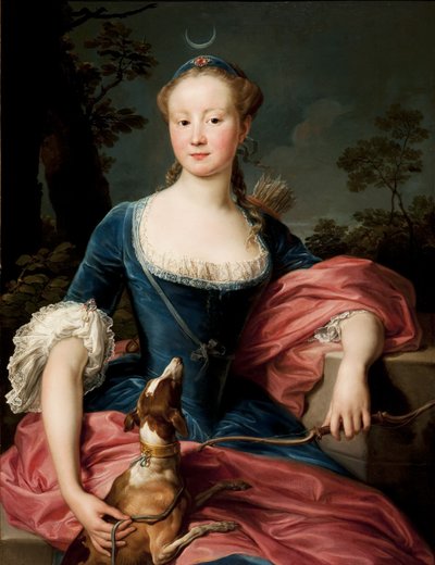 Portugués: Retrato de una dama como Diana cazadora Retrato de una dama como Diana cazadora de Pompeo Batoni