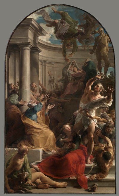 La Caída de Simón el Mago, c. 1745-1750 de Pompeo Batoni
