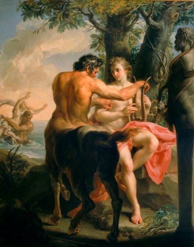 Aquiles y el centauro Quirón de Pompeo Girolamo Batoni
