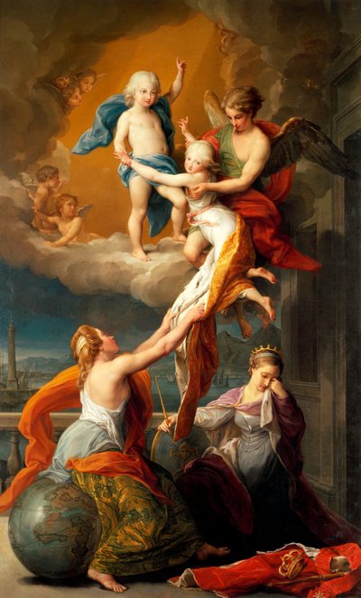 Alegoría por la muerte de los dos hijos de Fernando IV de Pompeo Girolamo Batoni