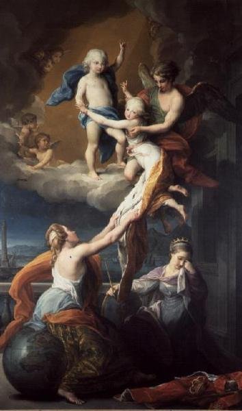 Alegoría de la muerte de los hijos de Fernando IV (1751-1825) de Pompeo Girolamo Batoni