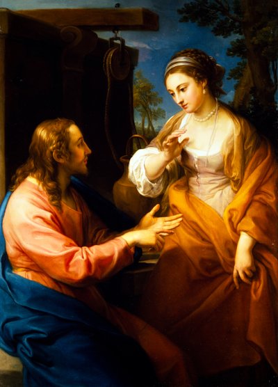 Cristo y la mujer de Samaria de Pompeo Girolamo Batoni