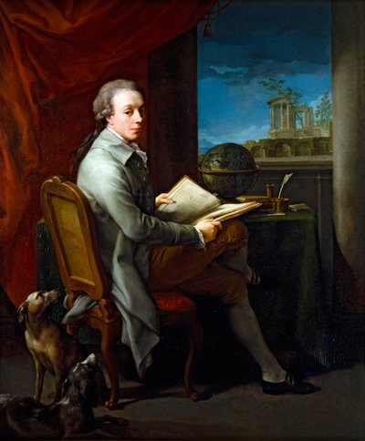 Pareja de retratos, Caballero (sobre lienzo) de Pompeo Girolamo Batoni