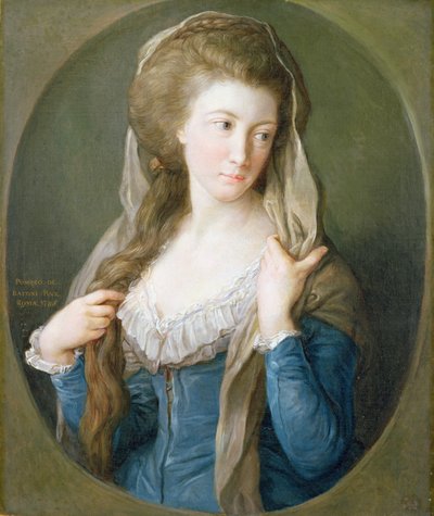 Retrato de una mujer, tradicionalmente identificada como Margaret Stuart, Lady Hippisley de Pompeo Girolamo Batoni