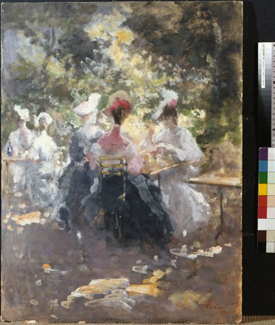 Una elegante fiesta de té de Pompeo Mariani