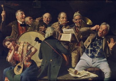 Ensayo de orquesta, c. 1920 de Pompeo Massani