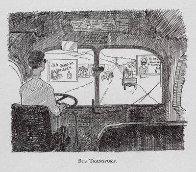 Transporte en autobús (litografía) de Pont (1908 40)