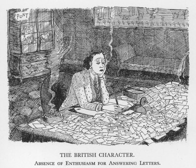 El Carácter Británico, Ausencia de Entusiasmo por Responder Cartas de Pont