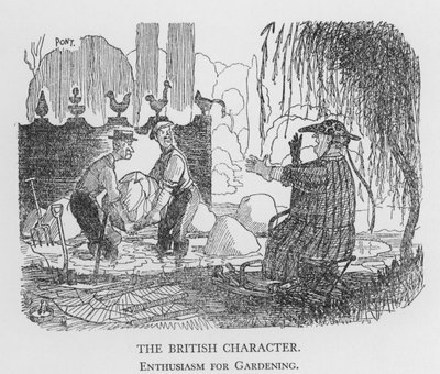El carácter británico, entusiasmo por la jardinería de Pont