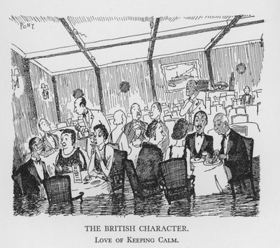 El carácter británico, amor por mantener la calma (litografía) de Pont