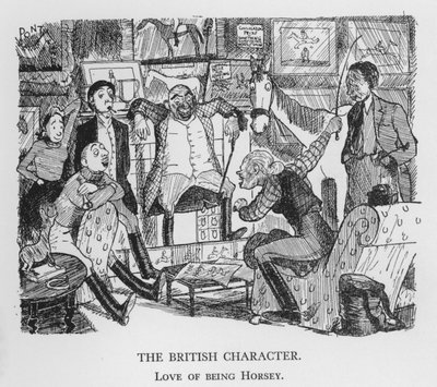 El carácter británico, amor por ser ecuestre (litografía) de Pont