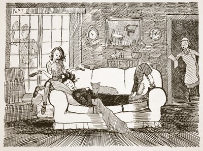 Media hora de descanso después de las comidas, ilustración de 
