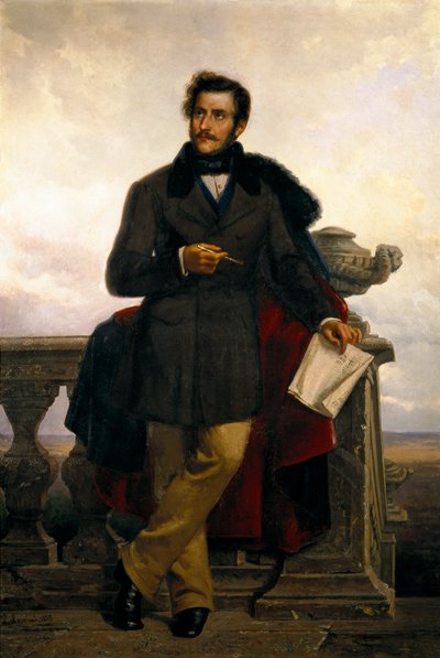 Retrato de Gaetano Donizetti de Ponziano Loverini