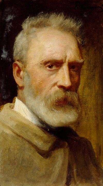 Autorretrato, de Ponziano Loverini (1845-1929), óleo sobre lienzo, 53x30 cm de Ponziano Loverini