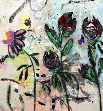 Flores abstractas con un toque melancólico de Poonam Choudhary
