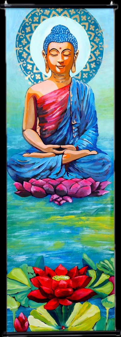 Buda sereno en el loto de Poonam Choudhary
