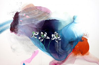 Abstracto floral sereno de Poonam Choudhary