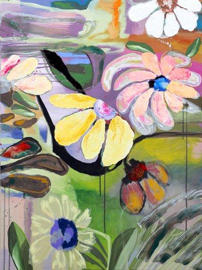 Flores abstractas llenas de colorido de Poonam Choudhary