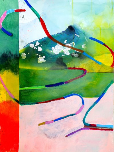 Paisaje abstracto y vibrante de Poonam Choudhary