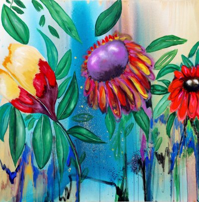 Una floración floral llena de colorido de Poonam Choudhary