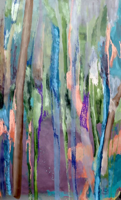 Vibrantes trazos del bosque de Poonam Choudhary