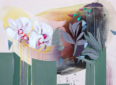 Orquídea blanca (abstracto) de Poonam Choudhary