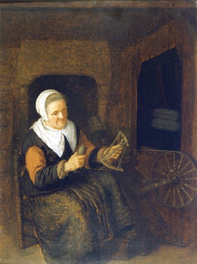 Una mujer que vuela. Pintura de De Pope de Pope De