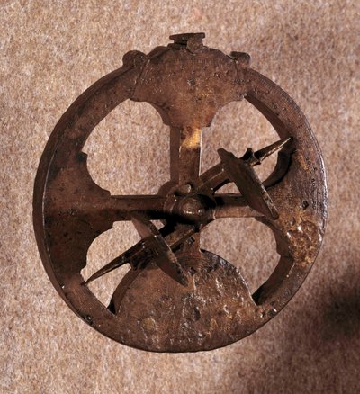 Un astrolabio, un instrumento de medición astronómica utilizado por los navegantes. Hecho en Portugal. 1648 de Portuguese School