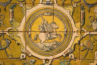 Escudo de Teodosio II (1568-1630) Duque de Braganza (cerámica) de Portuguese School