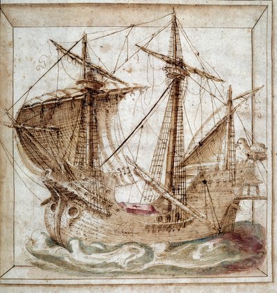 Carabela. Manuscrito portugués de Portuguese School