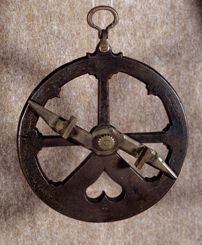 Instrumento de medición: astrolabio náutico portugués del siglo XVI. Oxford. Universidad de Portuguese School