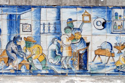 Baldosas con patrones de Portuguese School