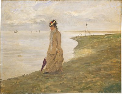 Mujer junto al mar de Possibly French 19th Century